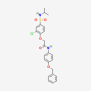 N-[4-(benzyloxy)phenyl]-2-{2-chloro-4-[(isopropylamino)sulfonyl]phenoxy}acetamide