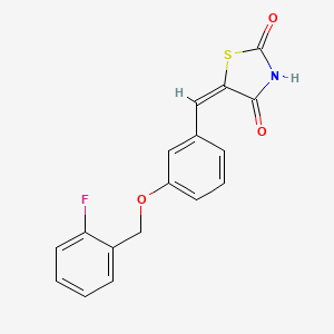 5-{3-[(2-fluorobenzyl)oxy]benzylidene}-1,3-thiazolidine-2,4-dione