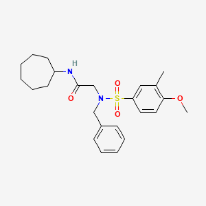 N~2~-benzyl-N~1~-cycloheptyl-N~2~-[(4-methoxy-3-methylphenyl)sulfonyl]glycinamide