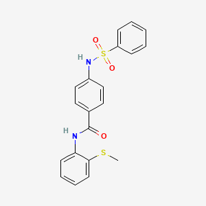 N-[2-(methylthio)phenyl]-4-[(phenylsulfonyl)amino]benzamide