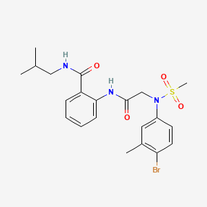 2-{[N-(4-bromo-3-methylphenyl)-N-(methylsulfonyl)glycyl]amino}-N-isobutylbenzamide