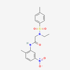 N~2~-ethyl-N~1~-(2-methyl-5-nitrophenyl)-N~2~-[(4-methylphenyl)sulfonyl]glycinamide