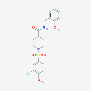 1-[(3-chloro-4-methoxyphenyl)sulfonyl]-N-(2-methoxybenzyl)-4-piperidinecarboxamide