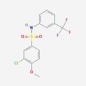 3-chloro-4-methoxy-N-[3-(trifluoromethyl)phenyl]benzenesulfonamide