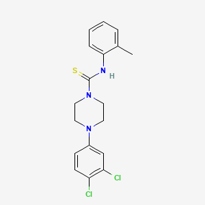 molecular formula C18H19Cl2N3S B3496666 4-(3,4-dichlorophenyl)-N-(2-methylphenyl)-1-piperazinecarbothioamide 