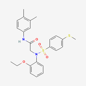 N~1~-(3,4-dimethylphenyl)-N~2~-(2-ethoxyphenyl)-N~2~-{[4-(methylthio)phenyl]sulfonyl}glycinamide