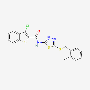 3-chloro-N-{5-[(2-methylbenzyl)thio]-1,3,4-thiadiazol-2-yl}-1-benzothiophene-2-carboxamide