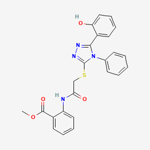 methyl 2-[({[5-(2-hydroxyphenyl)-4-phenyl-4H-1,2,4-triazol-3-yl]thio}acetyl)amino]benzoate