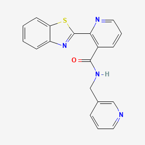 2-(1,3-benzothiazol-2-yl)-N-(pyridin-3-ylmethyl)pyridine-3-carboxamide