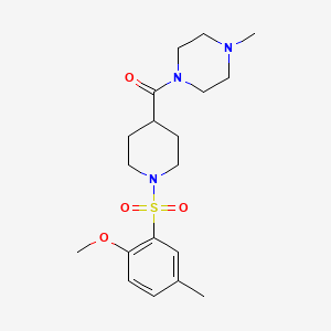 1-({1-[(2-methoxy-5-methylphenyl)sulfonyl]-4-piperidinyl}carbonyl)-4-methylpiperazine