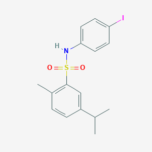 molecular formula C16H18INO2S B3496735 N-(4-iodophenyl)-5-isopropyl-2-methylbenzenesulfonamide 