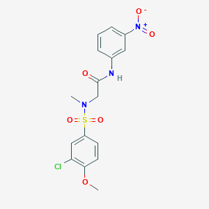 N~2~-[(3-chloro-4-methoxyphenyl)sulfonyl]-N~2~-methyl-N-(3-nitrophenyl)glycinamide