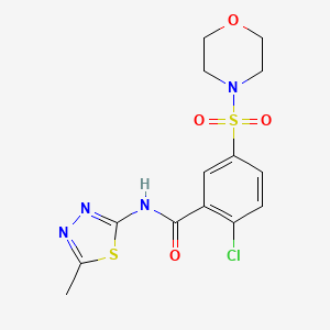 2-CHLORO-N-(5-METHYL-1,3,4-THIADIAZOL-2-YL)-5-(MORPHOLINE-4-SULFONYL)BENZAMIDE