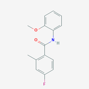 molecular formula C15H14FNO2 B3496793 4-fluoro-N-(2-methoxyphenyl)-2-methylbenzamide CAS No. 714204-21-4