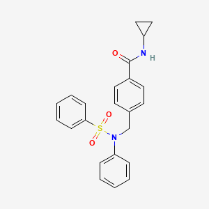 N-cyclopropyl-4-{[phenyl(phenylsulfonyl)amino]methyl}benzamide