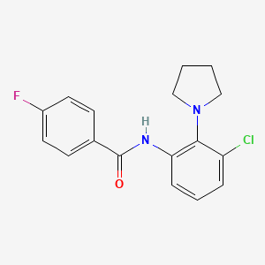 N-(3-chloro-2-pyrrolidin-1-ylphenyl)-4-fluorobenzamide