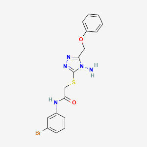 2-{[4-amino-5-(phenoxymethyl)-4H-1,2,4-triazol-3-yl]thio}-N-(3-bromophenyl)acetamide