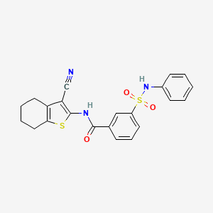 N-(3-cyano-4,5,6,7-tetrahydro-1-benzothiophen-2-yl)-3-(phenylsulfamoyl)benzamide