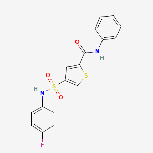 4-[(4-fluorophenyl)sulfamoyl]-N-phenylthiophene-2-carboxamide