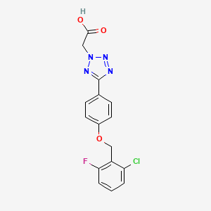 (5-{4-[(2-chloro-6-fluorobenzyl)oxy]phenyl}-2H-tetrazol-2-yl)acetic acid