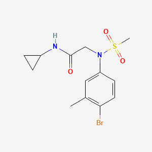 N~2~-(4-bromo-3-methylphenyl)-N~1~-cyclopropyl-N~2~-(methylsulfonyl)glycinamide