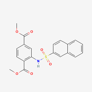 molecular formula C20H17NO6S B3496925 dimethyl 2-[(2-naphthylsulfonyl)amino]terephthalate 