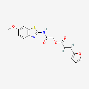 2-[(6-methoxy-1,3-benzothiazol-2-yl)amino]-2-oxoethyl 3-(2-furyl)acrylate