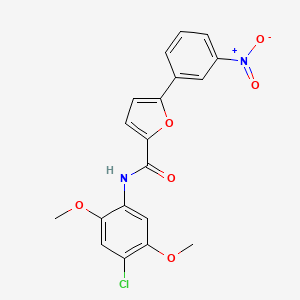 N-(4-chloro-2,5-dimethoxyphenyl)-5-(3-nitrophenyl)-2-furamide