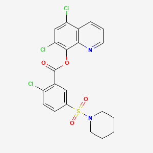 5,7-dichloro-8-quinolinyl 2-chloro-5-(1-piperidinylsulfonyl)benzoate