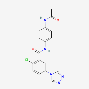 N-[4-(acetylamino)phenyl]-2-chloro-5-(4H-1,2,4-triazol-4-yl)benzamide