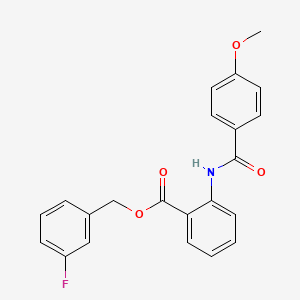 3-fluorobenzyl 2-[(4-methoxybenzoyl)amino]benzoate