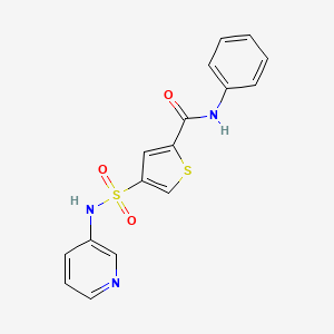 molecular formula C16H13N3O3S2 B3497004 N-phenyl-4-[(3-pyridinylamino)sulfonyl]-2-thiophenecarboxamide 