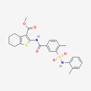 methyl 2-[(4-methyl-3-{[(2-methylphenyl)amino]sulfonyl}benzoyl)amino]-4,5,6,7-tetrahydro-1-benzothiophene-3-carboxylate