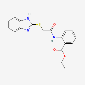 ethyl 2-{[(1H-benzimidazol-2-ylthio)acetyl]amino}benzoate