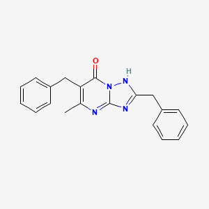 2,6-dibenzyl-5-methyl[1,2,4]triazolo[1,5-a]pyrimidin-7(4H)-one