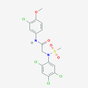 N~1~-(3-chloro-4-methoxyphenyl)-N~2~-(methylsulfonyl)-N~2~-(2,4,5-trichlorophenyl)glycinamide