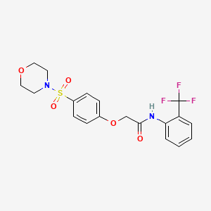 molecular formula C19H19F3N2O5S B3497083 2-[4-(4-morpholinylsulfonyl)phenoxy]-N-[2-(trifluoromethyl)phenyl]acetamide 