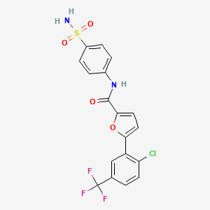 N-[4-(aminosulfonyl)phenyl]-5-[2-chloro-5-(trifluoromethyl)phenyl]-2-furamide