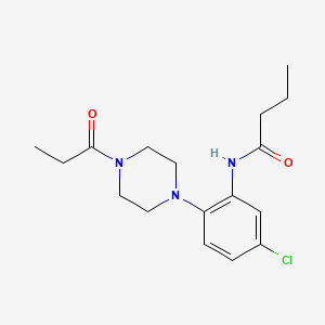 N-[5-chloro-2-(4-propionyl-1-piperazinyl)phenyl]butanamide