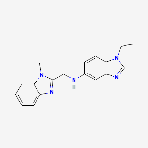 molecular formula C18H19N5 B3497110 1-ethyl-N-[(1-methyl-1H-benzimidazol-2-yl)methyl]-1H-benzimidazol-5-amine 