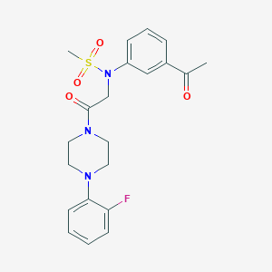 N-(3-acetylphenyl)-N-{2-[4-(2-fluorophenyl)-1-piperazinyl]-2-oxoethyl}methanesulfonamide