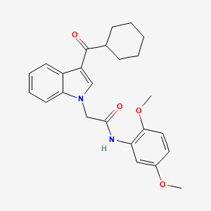 2-[3-(cyclohexylcarbonyl)-1H-indol-1-yl]-N-(2,5-dimethoxyphenyl)acetamide