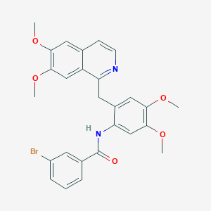 3-bromo-N-{2-[(6,7-dimethoxy-1-isoquinolinyl)methyl]-4,5-dimethoxyphenyl}benzamide