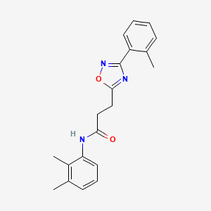 molecular formula C20H21N3O2 B3497154 N-(2,3-dimethylphenyl)-3-[3-(2-methylphenyl)-1,2,4-oxadiazol-5-yl]propanamide 