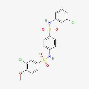 3-chloro-N-(4-{[(3-chlorophenyl)amino]sulfonyl}phenyl)-4-methoxybenzenesulfonamide