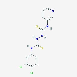 molecular formula C13H11Cl2N5S2 B3497212 N-(3,4-dichlorophenyl)-N'-3-pyridinyl-1,2-hydrazinedicarbothioamide 