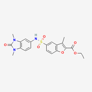 ethyl 5-{[(1,3-dimethyl-2-oxo-2,3-dihydro-1H-benzimidazol-5-yl)amino]sulfonyl}-3-methyl-1-benzofuran-2-carboxylate