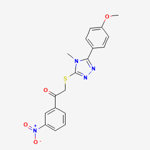 2-{[5-(4-methoxyphenyl)-4-methyl-4H-1,2,4-triazol-3-yl]thio}-1-(3-nitrophenyl)ethanone