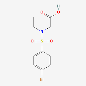 molecular formula C10H12BrNO4S B3497275 N-[(4-bromophenyl)sulfonyl]-N-ethylglycine 