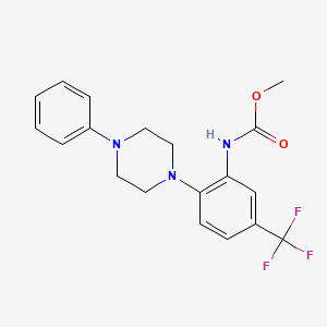 molecular formula C19H20F3N3O2 B3497276 methyl [2-(4-phenyl-1-piperazinyl)-5-(trifluoromethyl)phenyl]carbamate 